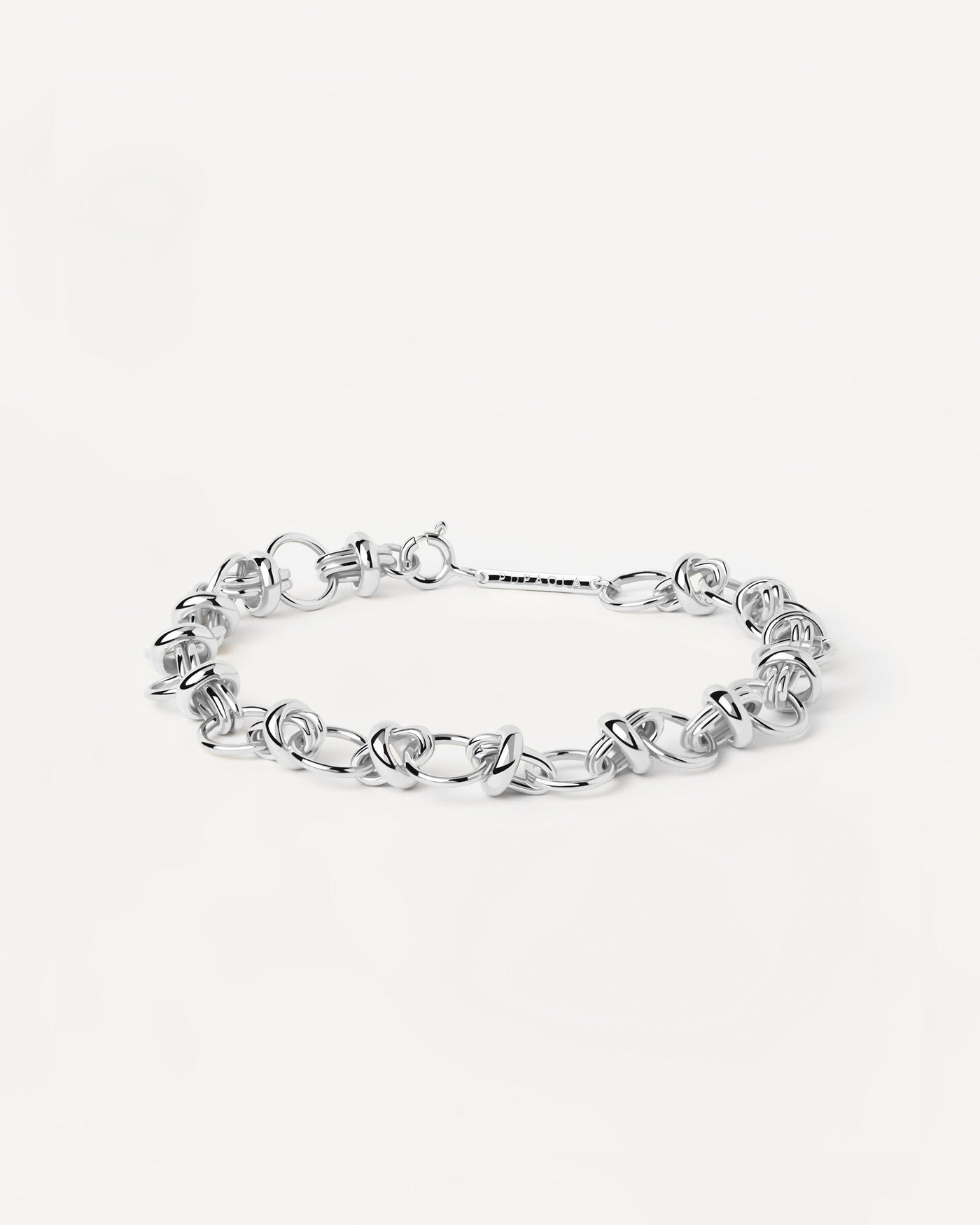 Sterling silver chain bracelet with round links