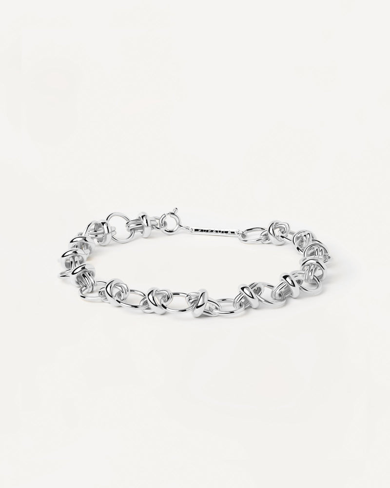 Sterling silver chain bracelet with round links