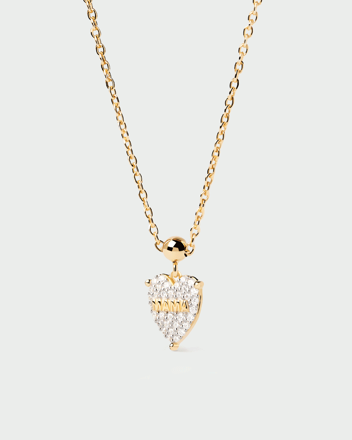 Charm Corazón Mama - 
  
    Plata de Ley / Baño de Oro 18K
  

