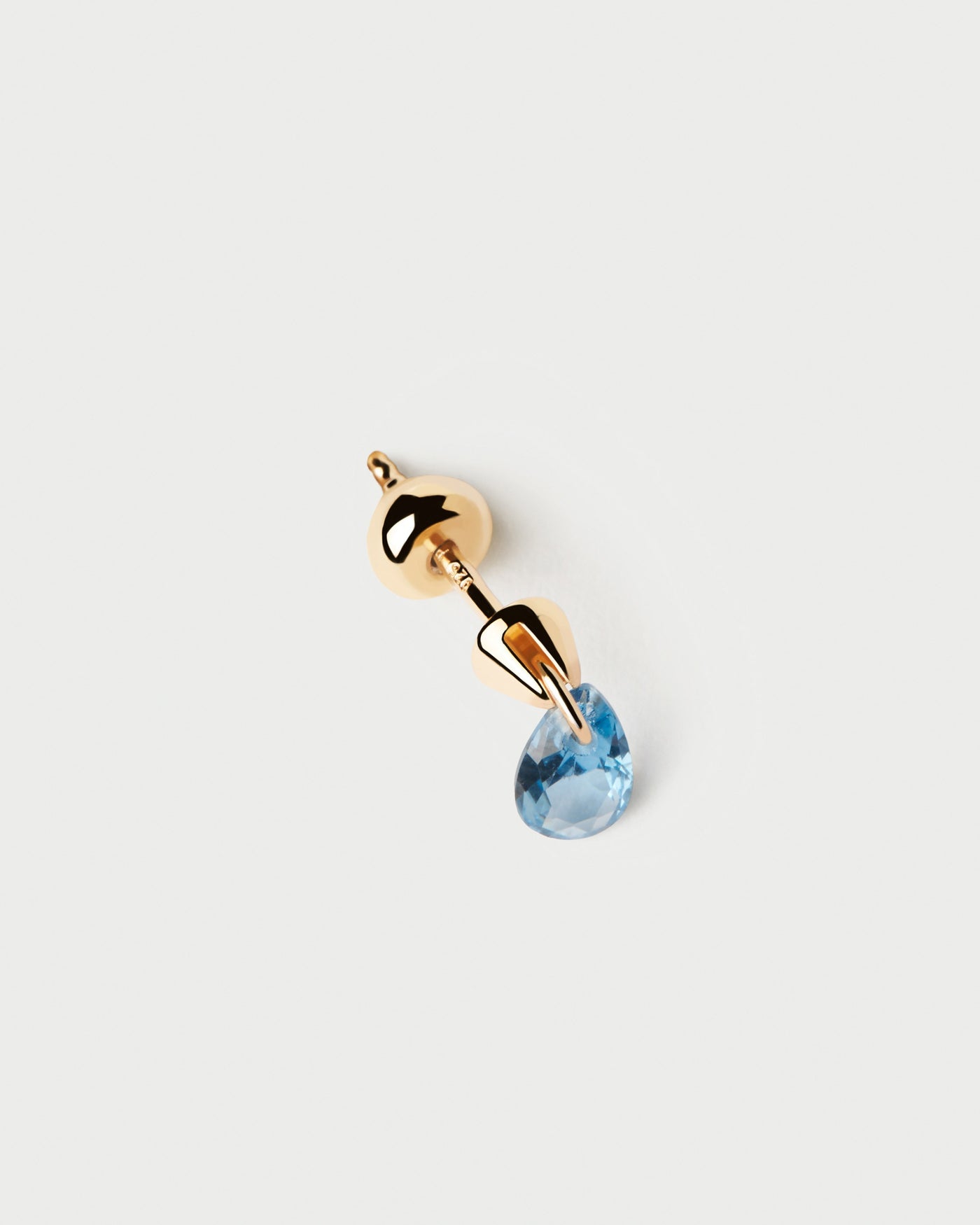 Piercing oreja Lily azul - 
  
    Baño de Oro 18K
  
