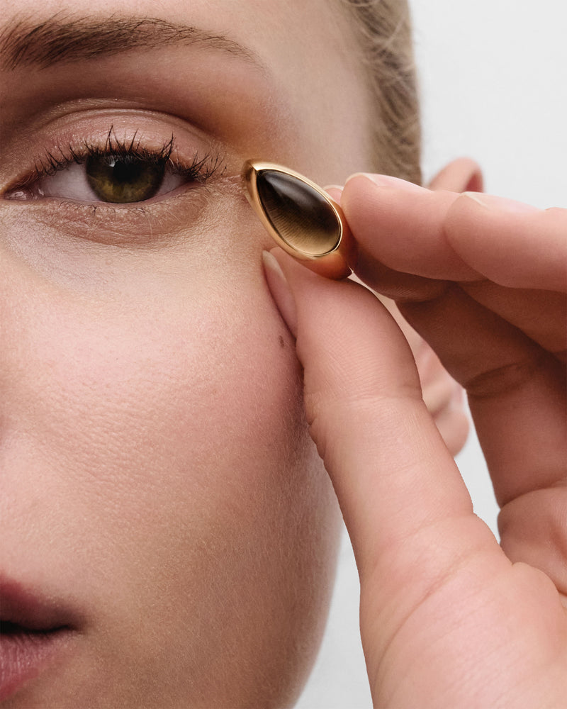 Luna Siegelring mit Rauchquarz - 
  
    Natürlicher Edelstein / 18K Vergoldet
  
