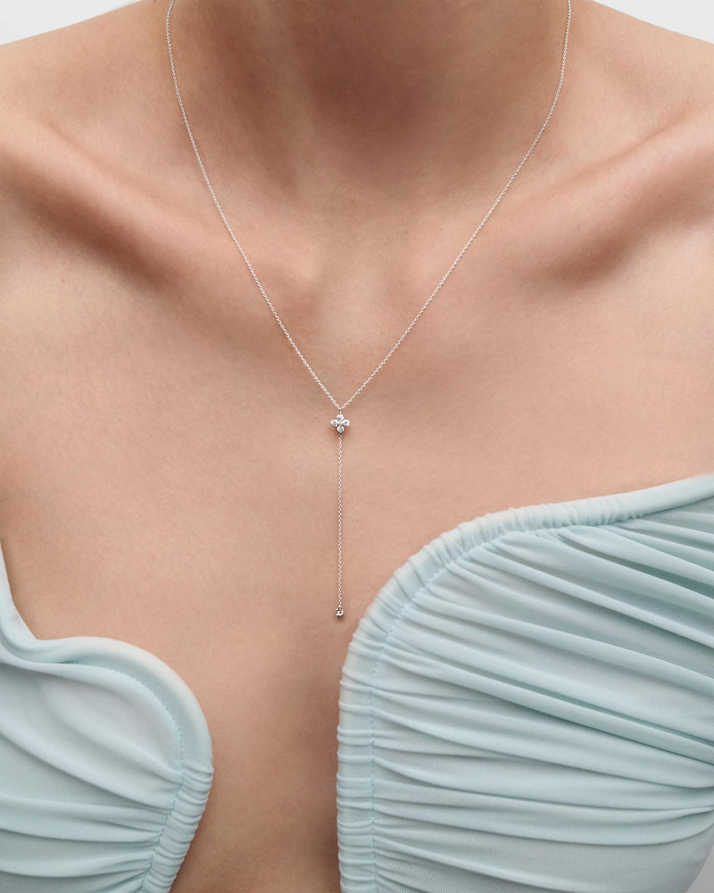 Maggie Halsketten aus Diamanten und Weißgold - 
  
    Diamant - Lab-grown / 18K Weißgold
  
