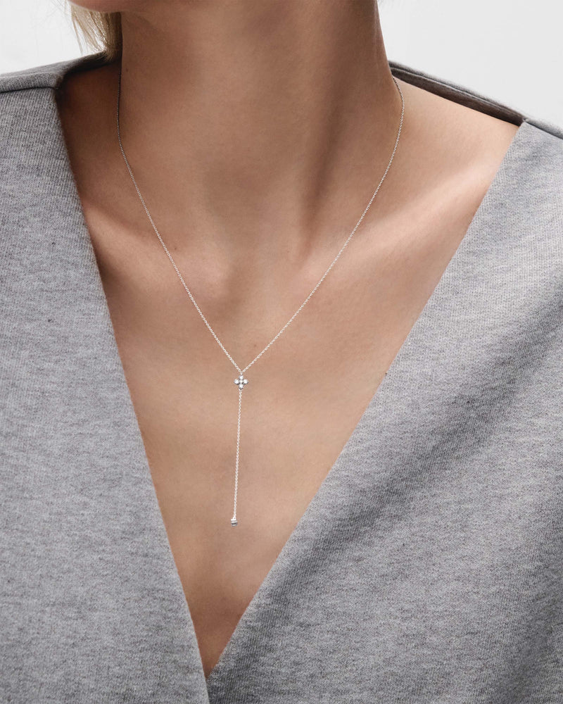 Maggie Halsketten aus Diamanten und Weißgold - 
  
    Diamant - Lab-grown / 18K Weißgold
  
