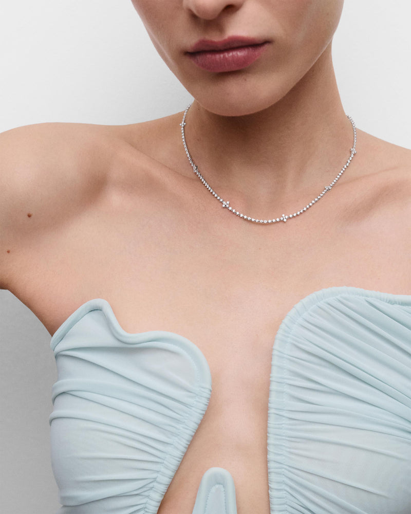 Maggie Cascade Halskette aus Weißgold mit Diamanten - 
  
    Diamant - Lab-grown / 18K Weißgold
  
