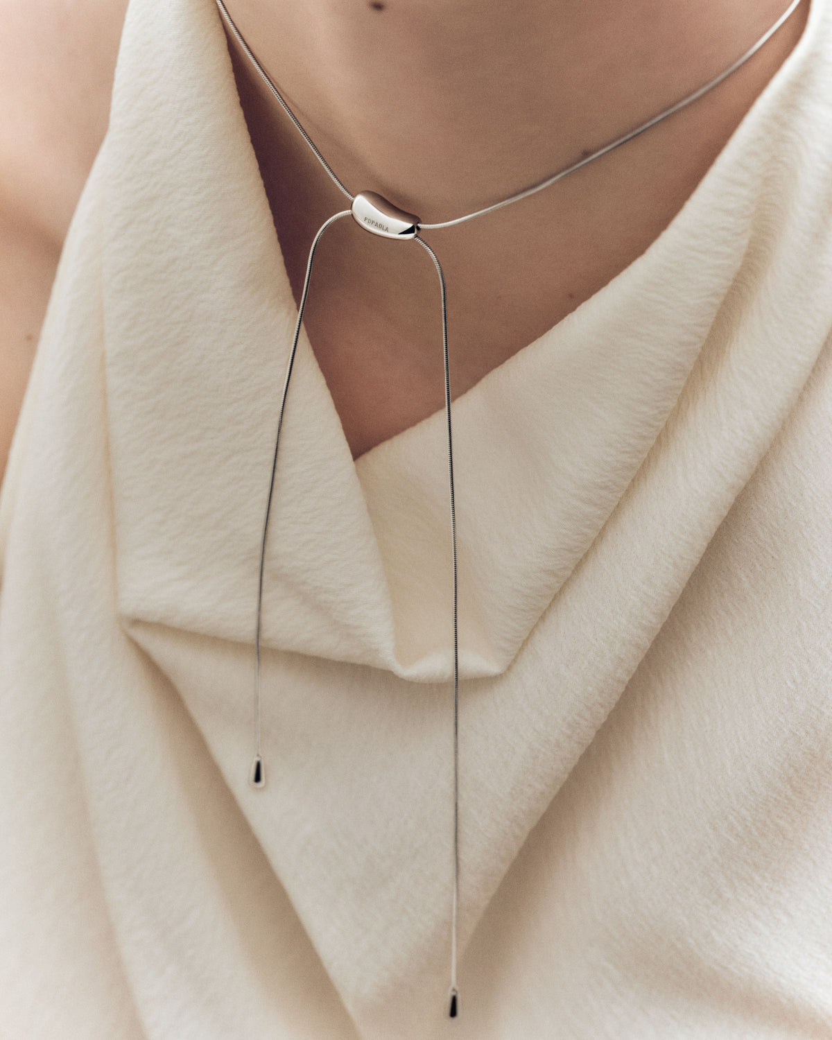 Rodeo  Slider Necklace - 
  
    Rhodium Plating
  
