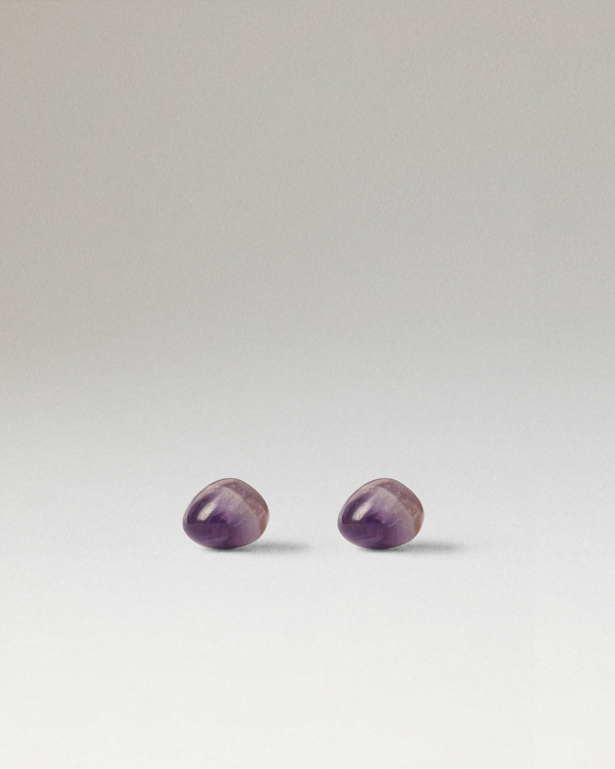 Amethyst Gravity piercing ohrringe - Natürlicher Edelstein / 18K Vergoldet
