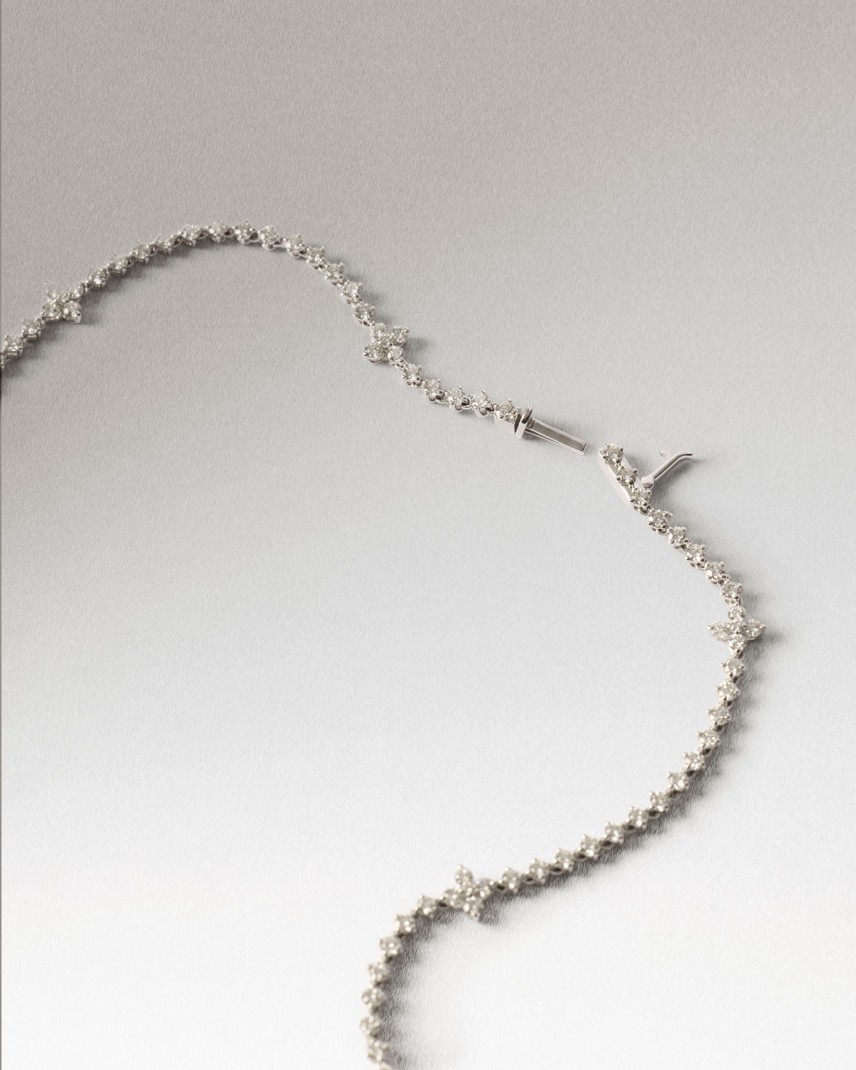 Diamonds and White Gold Maggie Cascade Necklace - Diamonds / 18K White Gold