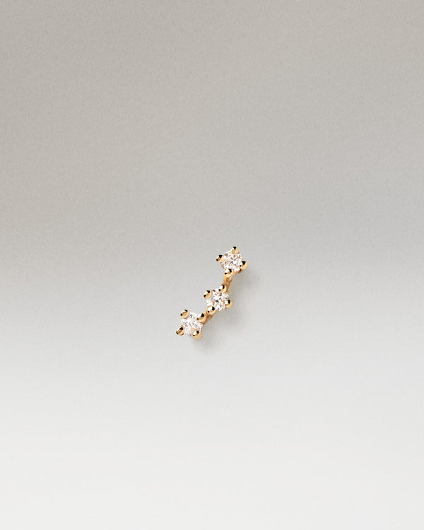 Diamonds and gold Brooklyn Single Earring