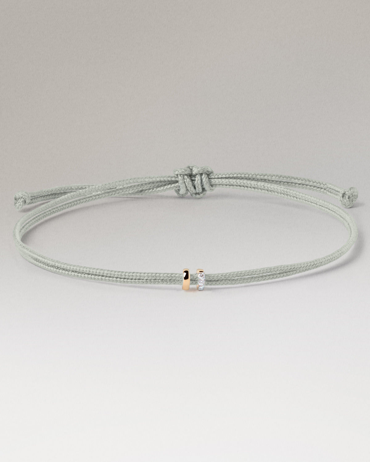 Amy armband aus diamanten mit kordel - Diamanten / 18K Gelbgold