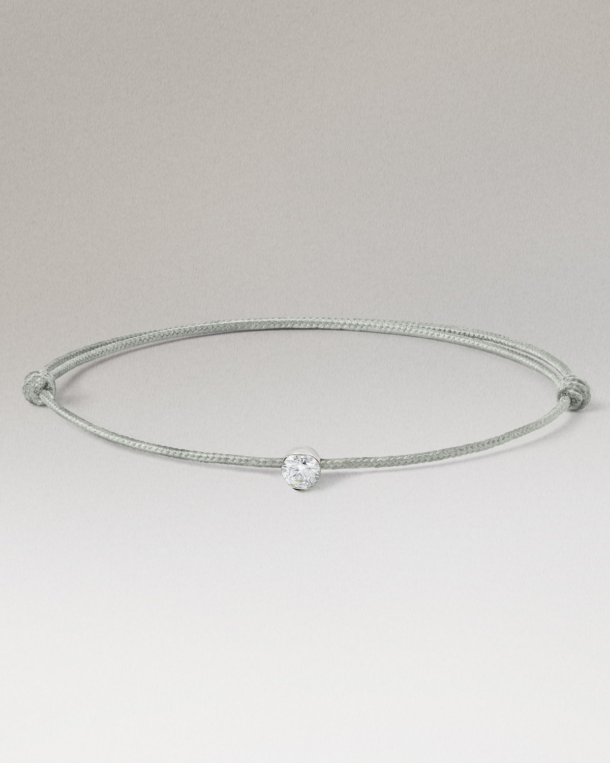 Grace armband aus diamant mit kordel - Diamanten / 18K Weißgold