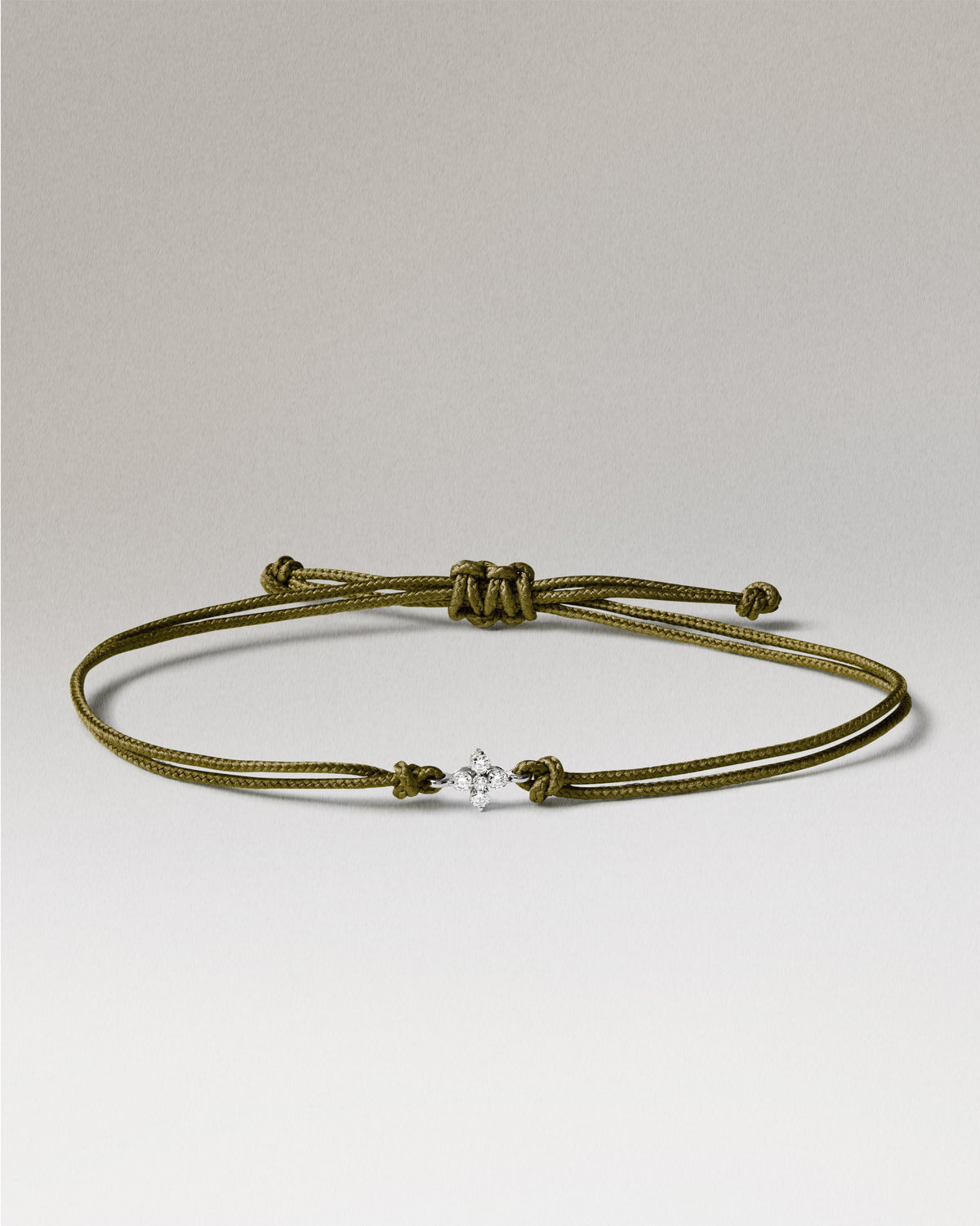 Diamonds and White Gold Maggie Moss Cord Bracelet - Diamonds / 18K White Gold