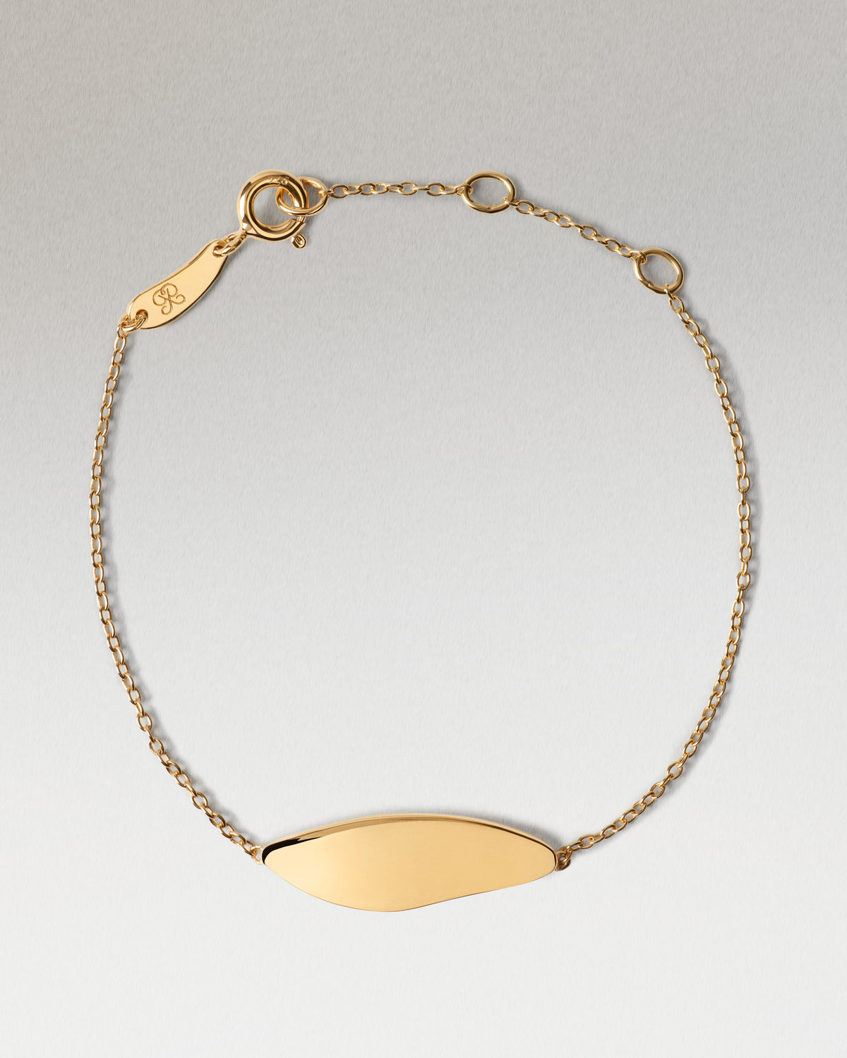 Leaf Engravable Bracelet - 18K Gold plating