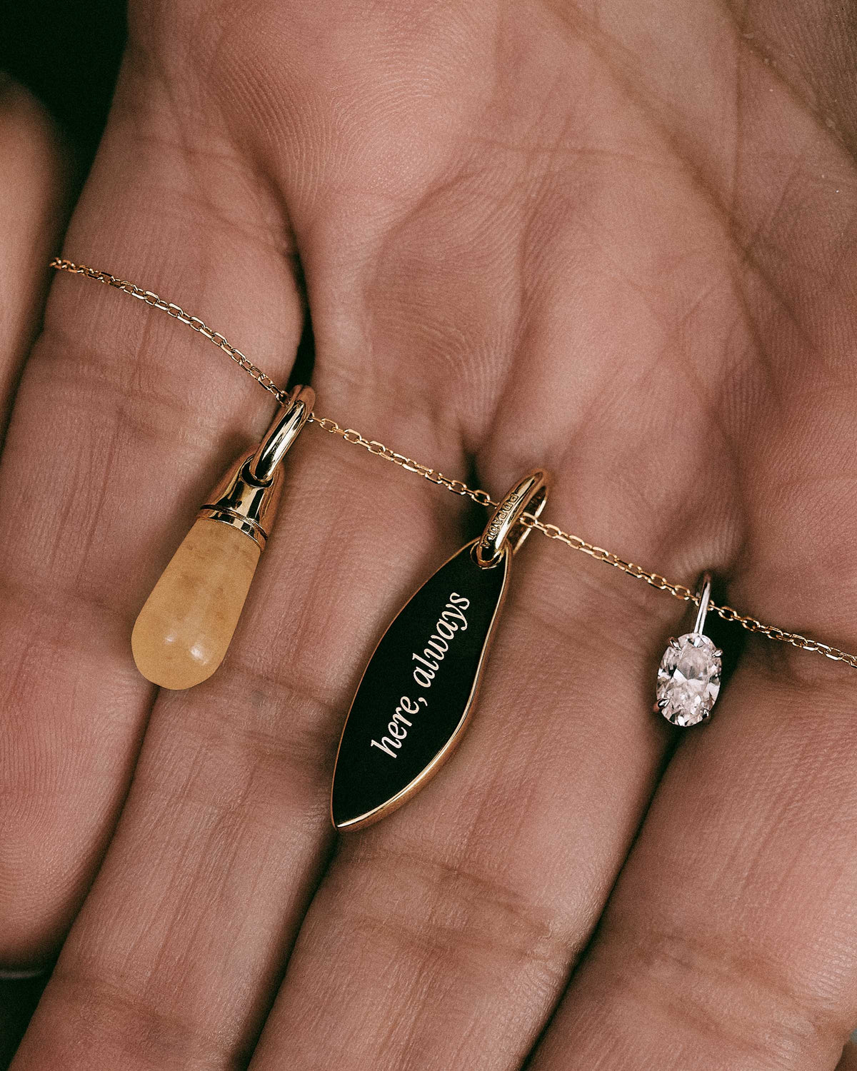 Seed Engravable Pendant - 18K Gold plating