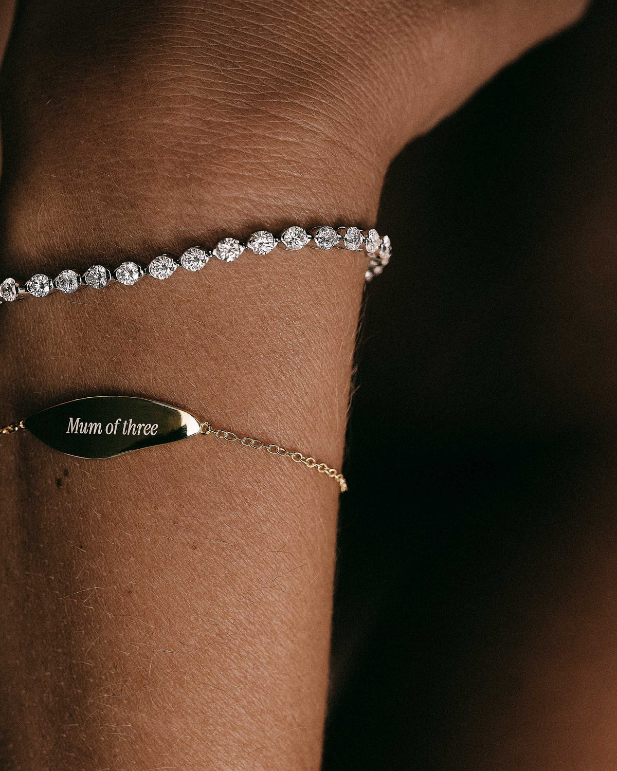 Leaf Engravable Bracelet - 18K Gold plating