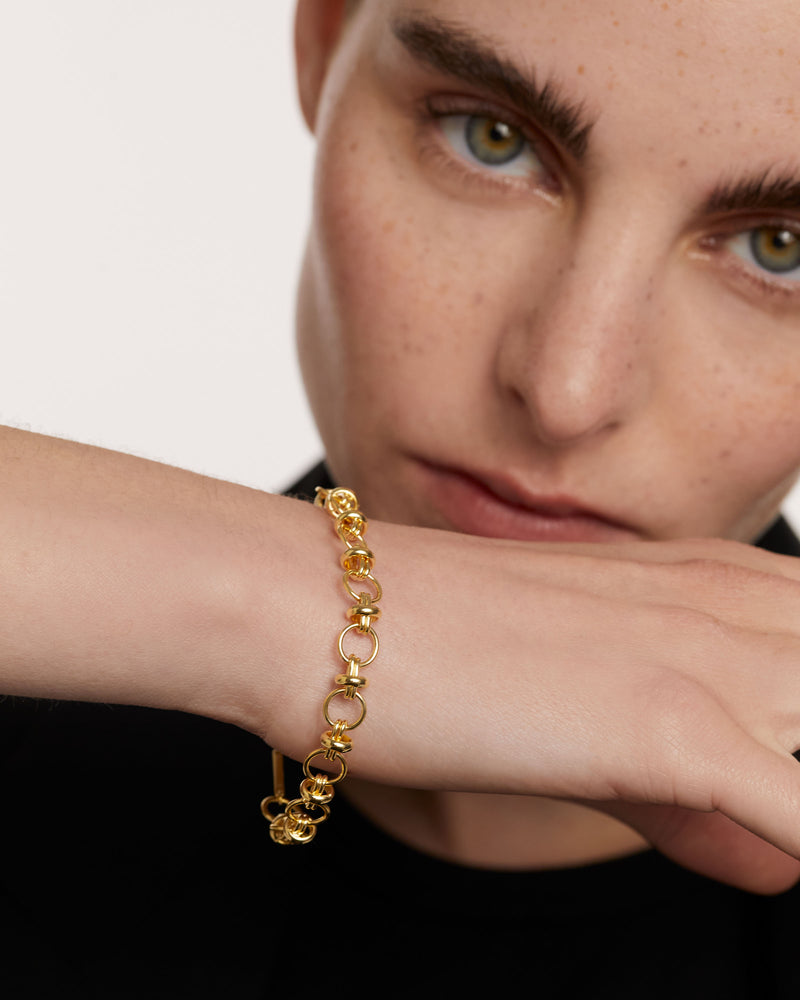 Bracelet à Chaîne Meraki - 
  
    Argent massif / Placage Or 18 Ct
  
