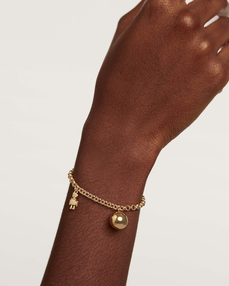 Bracelet Space Age - 
  
    Argent massif / Placage Or 18 Ct
  
