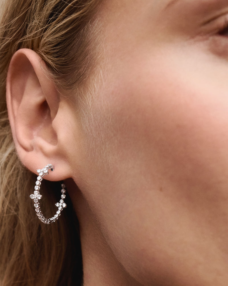 Orecchini Maggie in diamanti e oro bianco - 
  
    Diamante - Lab-grown / Oro Bianco 18K
  
