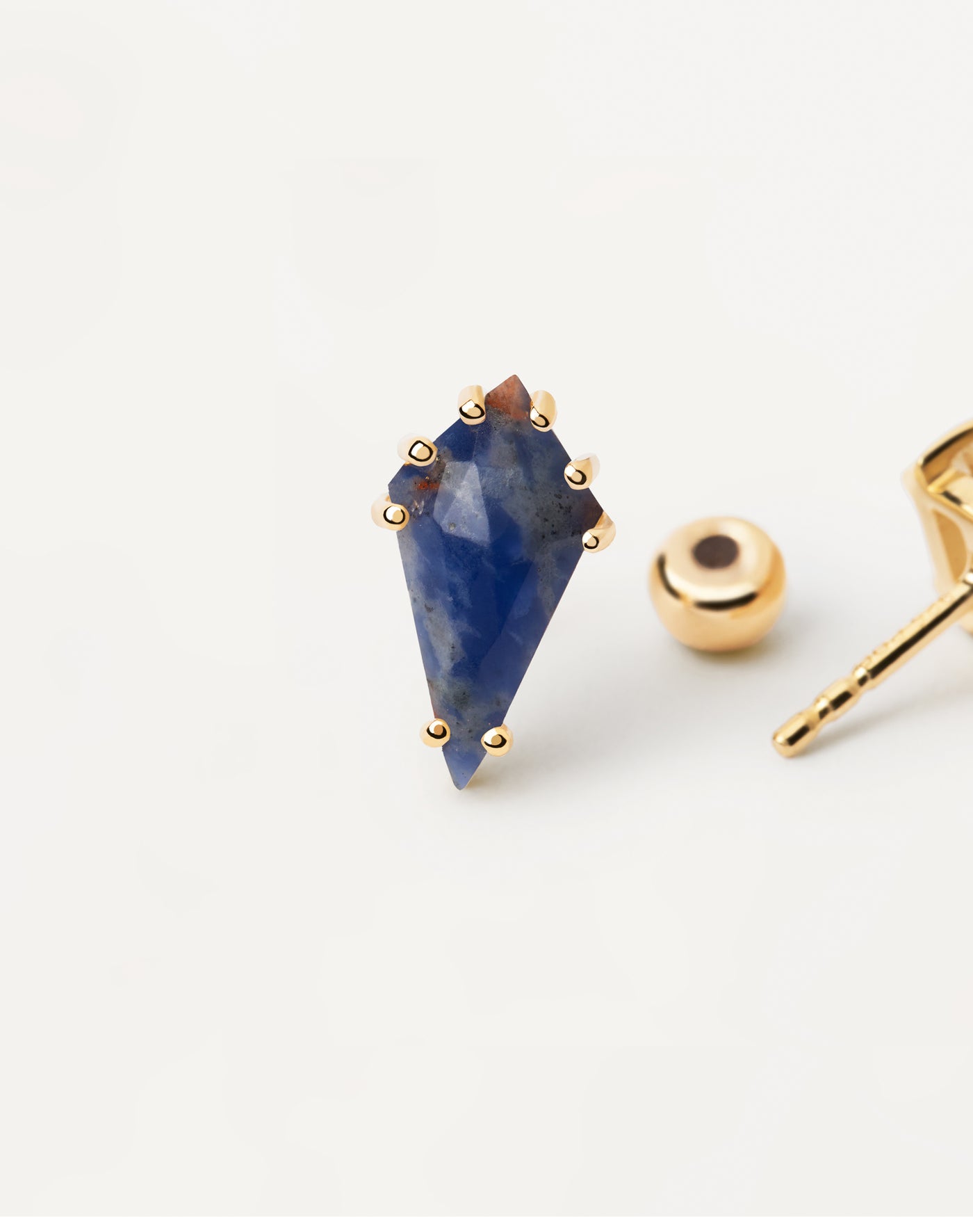 Akiro Sodalite Single Earring - 
  
    Natural Gemstones / 18K Gold plating
  
