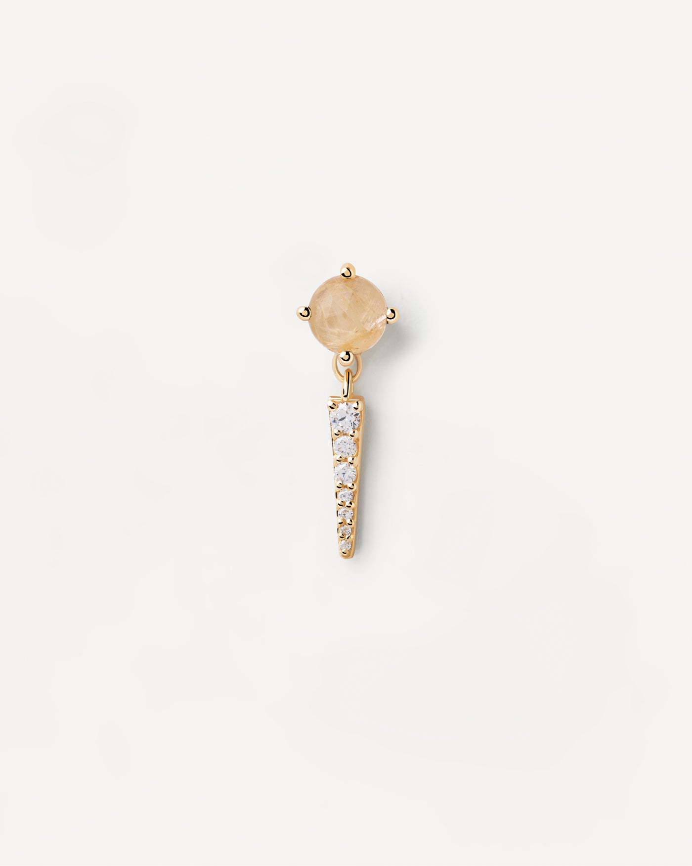 Yoki Rutilated Quartz Single Earring - 
  
    Natural Gemstones / 18K Gold plating
  
