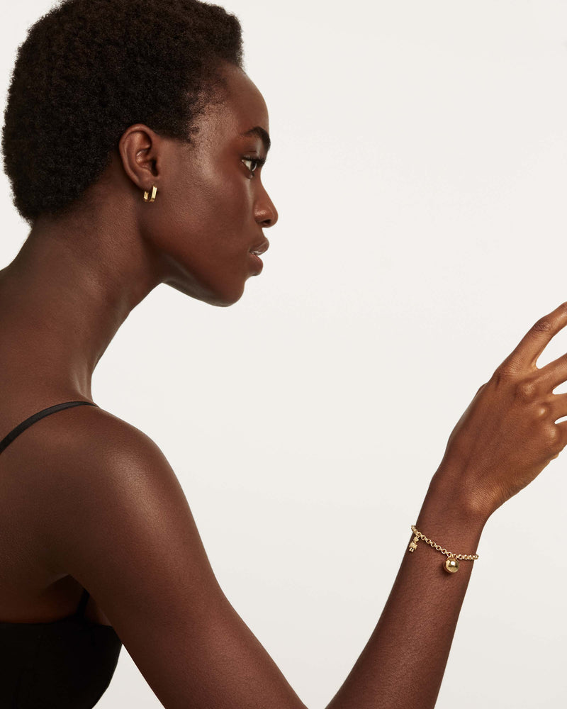 Bracelet Space Age - 
  
    Argent massif / Placage Or 18 Ct
  
