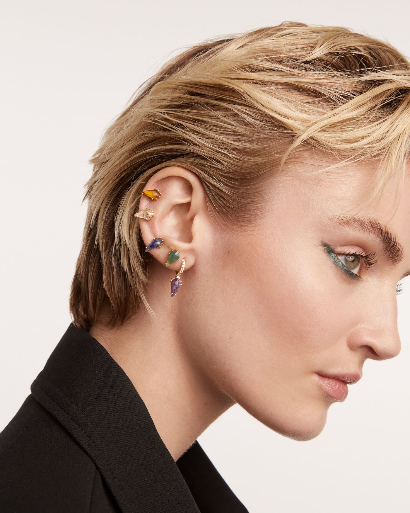 Akiro Tiger Eye Single Earring - 
  
    Natural Gemstones / 18K Gold plating
  
