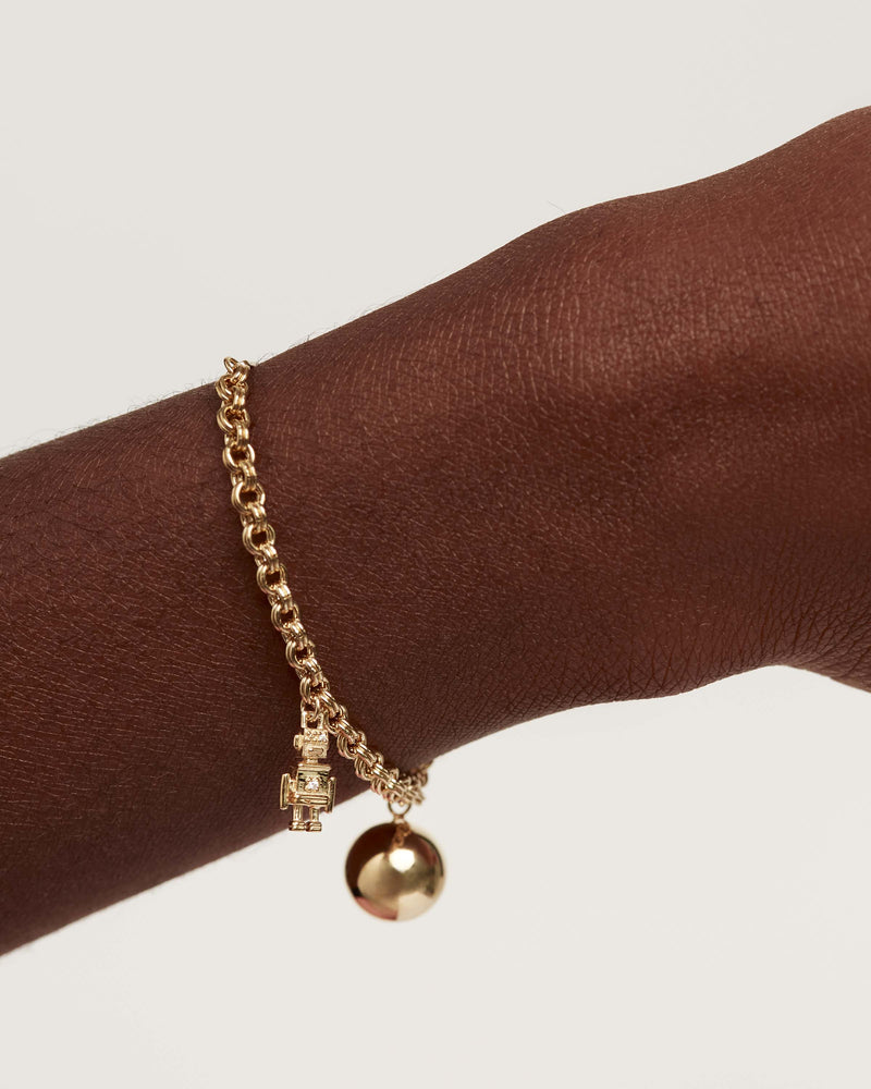 Bracelet Space Age - 
  
    Argent massif / Placage Or 18 Ct
  
