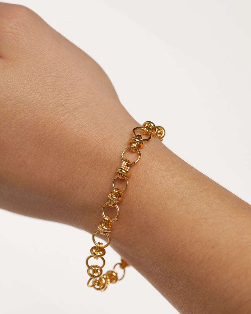 Bracelet à Chaîne Meraki - 
  
    Argent massif / Placage Or 18 Ct
  
