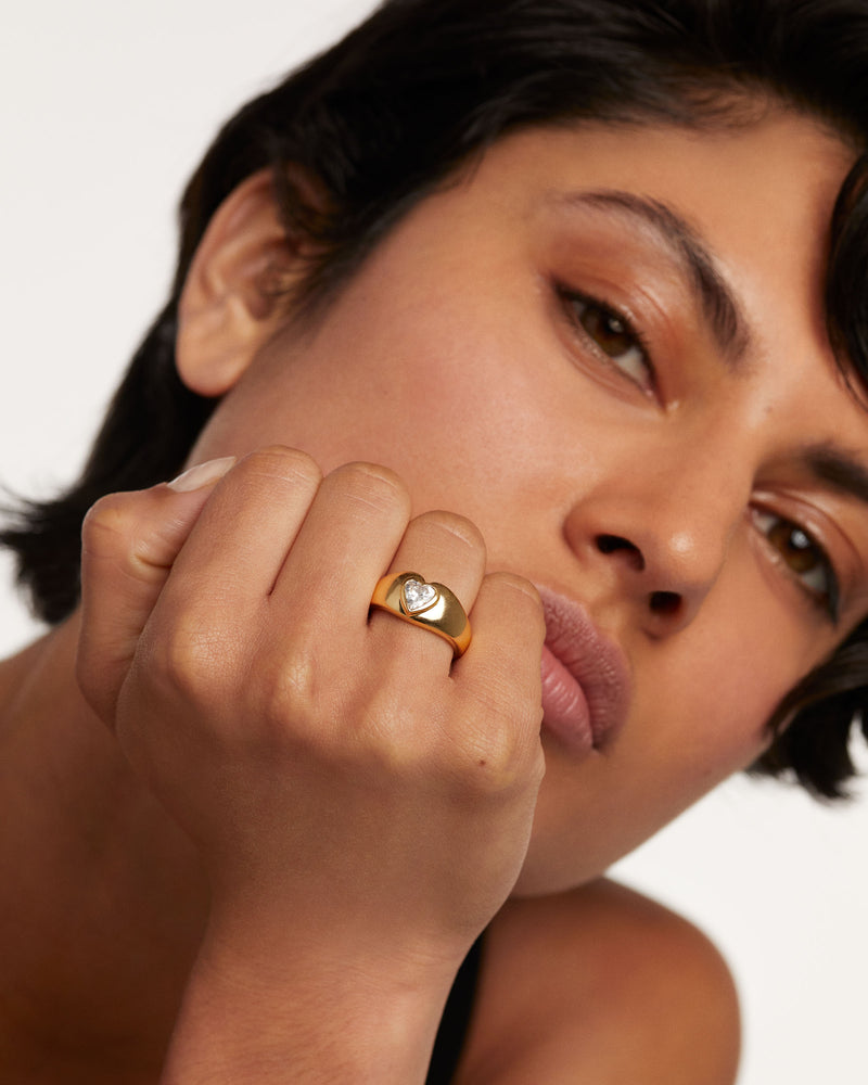 Bright Heart Ring - 
  
    Sterling Silver / 18K Gold plating
  
