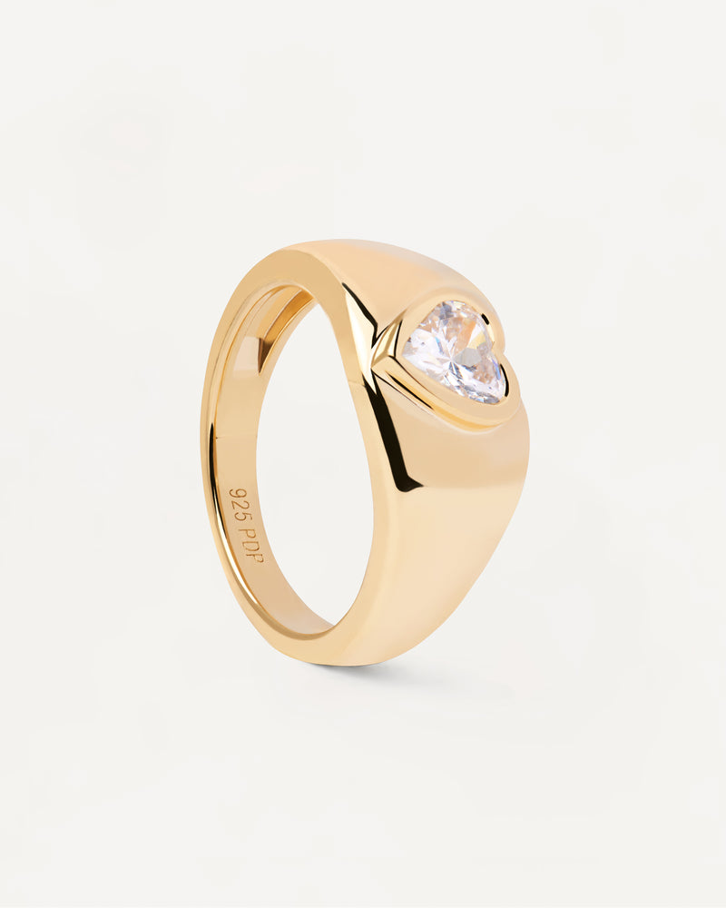 Bright Heart Ring - 
  
    Sterling Silver / 18K Gold plating
  
