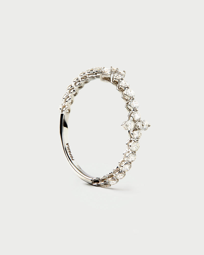 Bague Maggie Cascade en diamants et or blanc - 
  
    Diamant - Lab-grown / Or Blanc 18K
  
