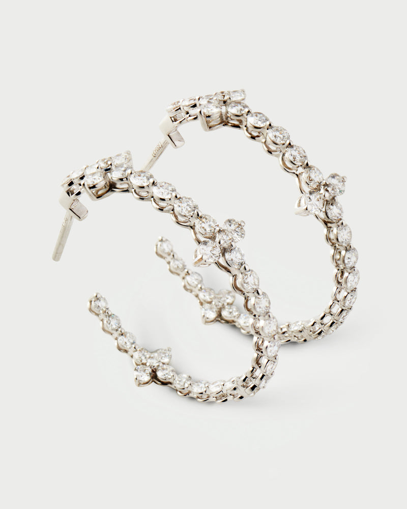 Orecchini Maggie in diamanti e oro bianco - 
  
    Diamante - Lab-grown / Oro Bianco 18K
  
