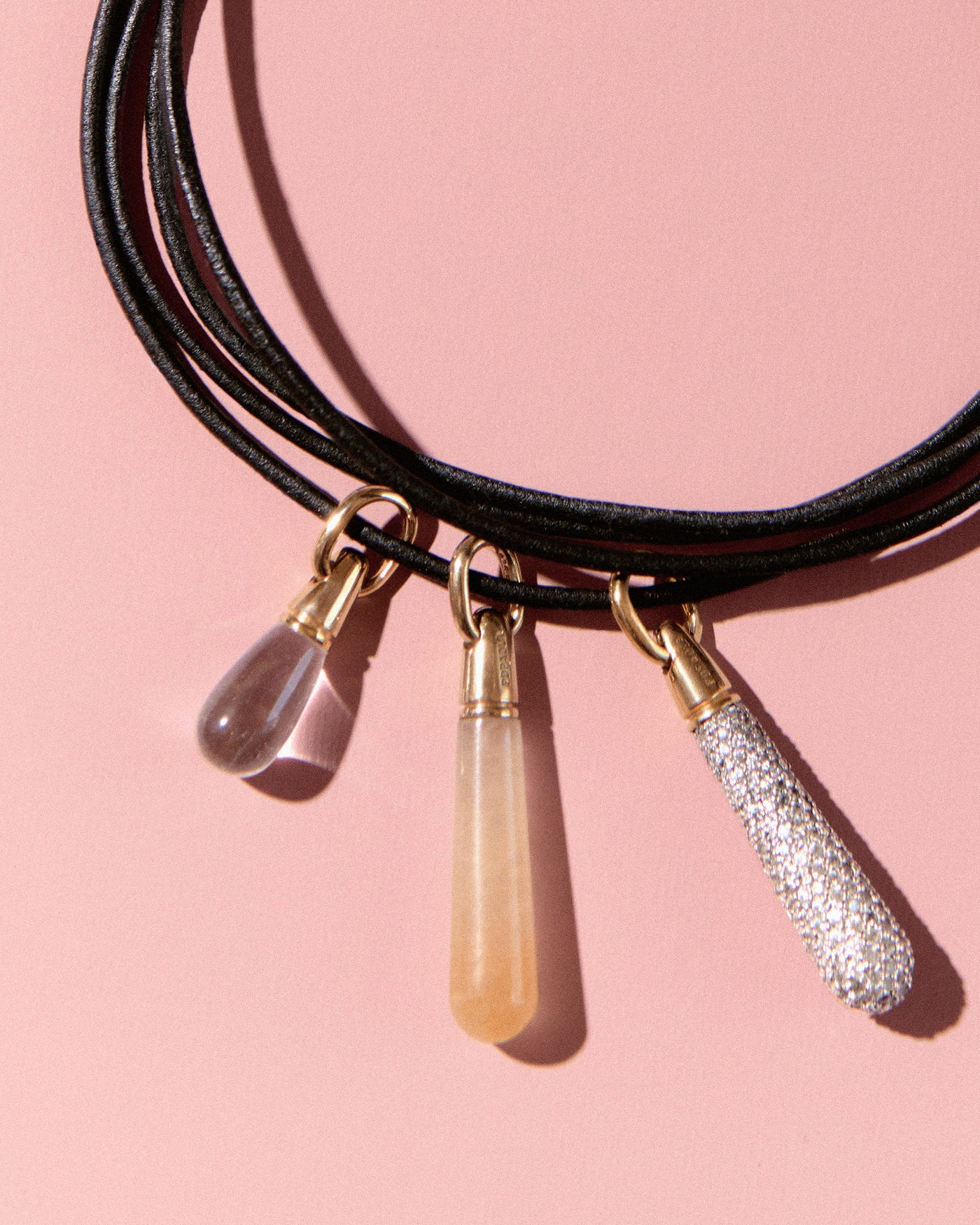 GRID01 Summer Rock Crystal Drop Pendant 
  
