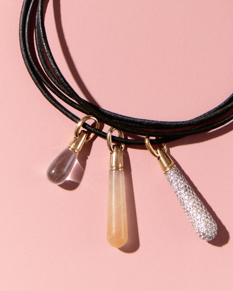 Pendentif goutte de pierre transparente à personnaliser pour collier ou boucles d'oreilles