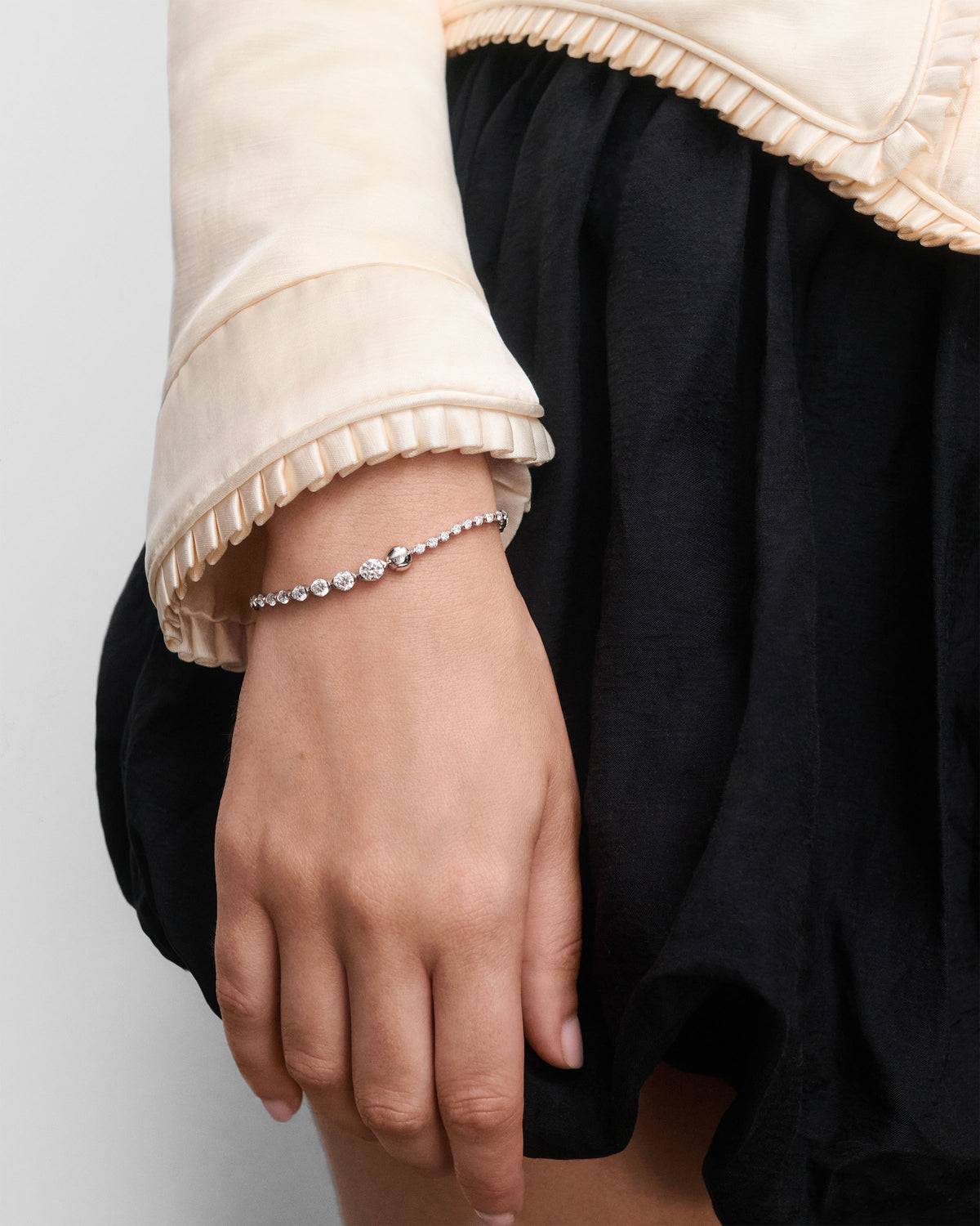 Bracelet tennis Smash - 
  
    Diamants / Or Blanc 18K
  
